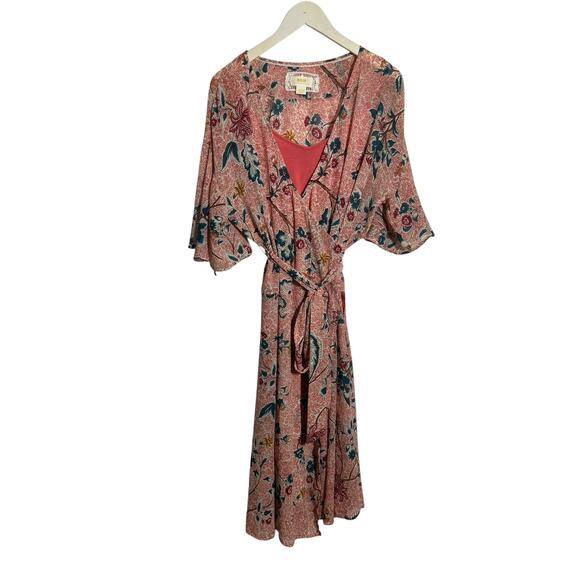 ANTHROPOLOGIE ADELAIDE WRAP DRESS MAEVE Women M Floral Party Wedding Guest - Picture 1 of 9